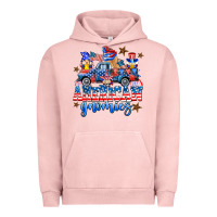 Pigment Salmon American truck gnomes Urban Hoodie - AdoDesignShop