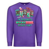 Purple nurse in progress please wait Premium Sweatshirt - RanaPortraitStore