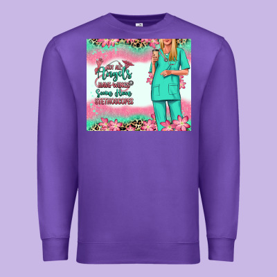 Premium Sweatshirt not all angels have wings blonde nurse