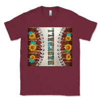 Burgundy baseball with sunflower and gemstone tumbler Classic Tee - BundleAndBundleShop