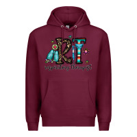 Burgundy rt respiraory therapist Premium Hoodie - CowhideDigitalArt