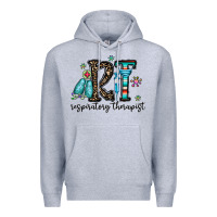 Heather Grey rt respiraory therapist Premium Hoodie - CowhideDigitalArt