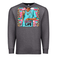 Charcoal Heather nurse life afro woman Premium Sweatshirt - RanaPortraitStore