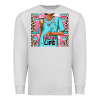 Dove Grey nurse life afro woman Premium Sweatshirt - RanaPortraitStore