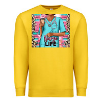 Lemon nurse life afro woman Premium Sweatshirt - RanaPortraitStore