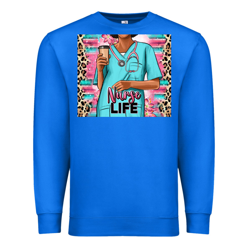 Nurse Life Afro Woman Premium Sweatshirt by RanaPortraitStore | Teevron