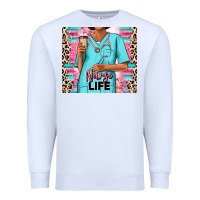 White nurse life afro woman Premium Sweatshirt - RanaPortraitStore