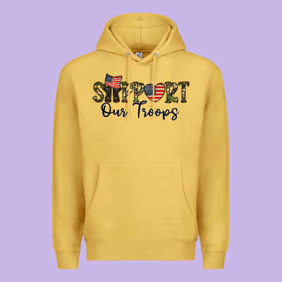 Support Our Troops Premium Hoodie Designed By Cowhidedigitalart