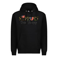 Black support our troops Premium Hoodie - CowhideDigitalArt