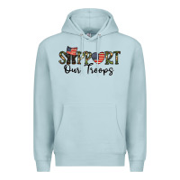 Blue Mist support our troops Premium Hoodie - CowhideDigitalArt