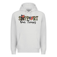 Dove Grey support our troops Premium Hoodie - CowhideDigitalArt