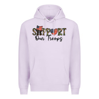 Lilac support our troops Premium Hoodie - CowhideDigitalArt