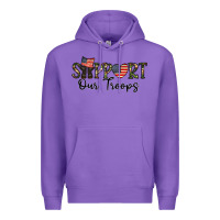 Purple support our troops Premium Hoodie - CowhideDigitalArt
