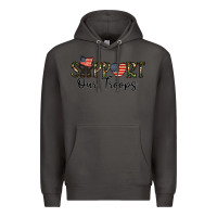 Smoke support our troops Premium Hoodie - CowhideDigitalArt