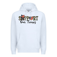 White support our troops Premium Hoodie - CowhideDigitalArt