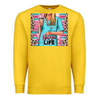 Lemon nurse life blonde woman Premium Sweatshirt - RanaPortraitStore