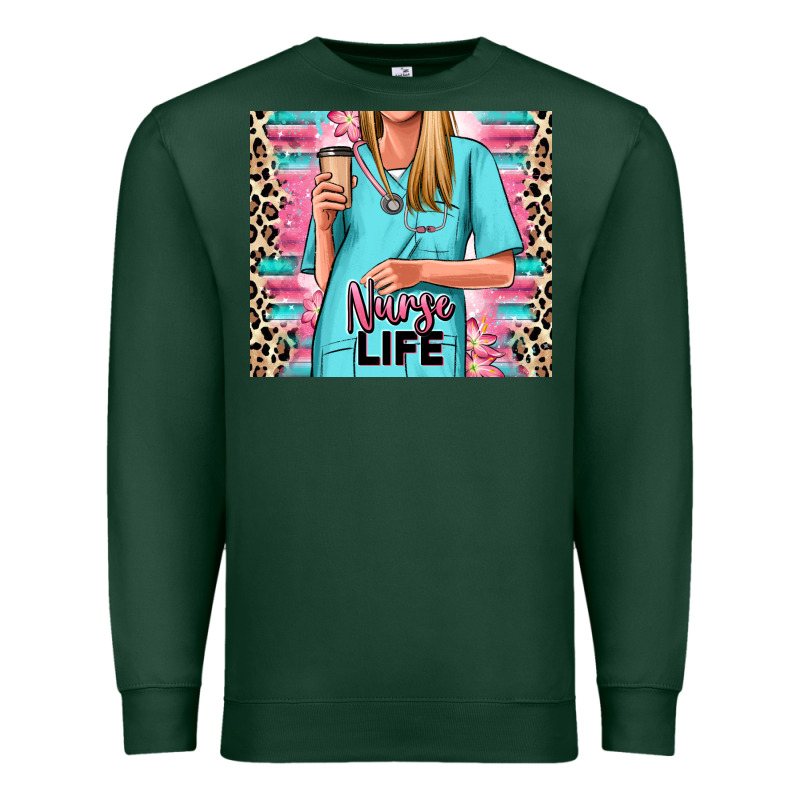 Nurse Life Blonde Woman Premium Sweatshirt by RanaPortraitStore | Teevron