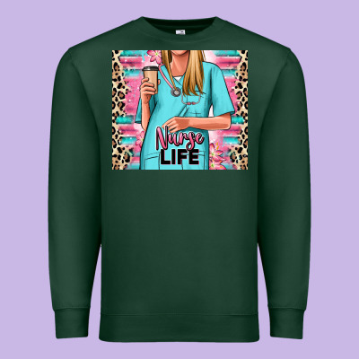 Premium Sweatshirt nurse life blonde woman