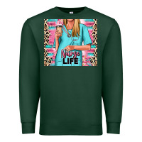 Sports Green nurse life blonde woman Premium Sweatshirt - RanaPortraitStore