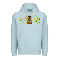 Blue Mist juneteenth afro messy bun libbey glass Premium Hoodie - HRA Design Shop