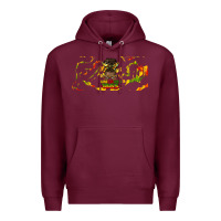 Burgundy juneteenth afro messy bun libbey glass Premium Hoodie - HRA Design Shop