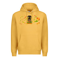 Mustard juneteenth afro messy bun libbey glass Premium Hoodie - HRA Design Shop