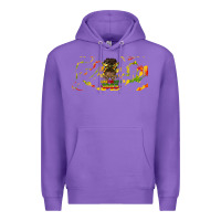 Purple juneteenth afro messy bun libbey glass Premium Hoodie - HRA Design Shop