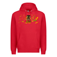 Red juneteenth afro messy bun libbey glass Premium Hoodie - HRA Design Shop
