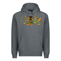 Rock juneteenth afro messy bun libbey glass Premium Hoodie - HRA Design Shop