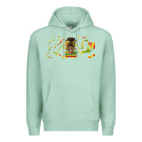 Seafoam juneteenth afro messy bun libbey glass Premium Hoodie - HRA Design Shop