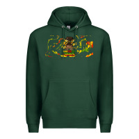 Sports Green juneteenth afro messy bun libbey glass Premium Hoodie - HRA Design Shop