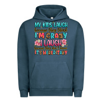 Pigment Midnight Navy my kids laugh because they think i'm crazy Urban Hoodie - JahusDesignShop