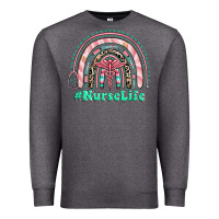 Charcoal Heather nurse life rainbow Premium Sweatshirt - RanaPortraitStore