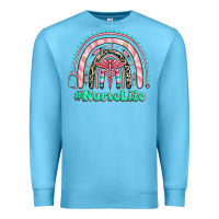 Ocean Blue nurse life rainbow Premium Sweatshirt - RanaPortraitStore