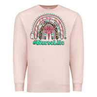 Pale Pink nurse life rainbow Premium Sweatshirt - RanaPortraitStore