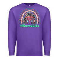 Purple nurse life rainbow Premium Sweatshirt - RanaPortraitStore