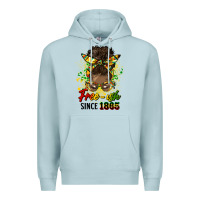 Blue Mist free ish since 1865 afro messy bun Premium Hoodie - HRA Design Shop