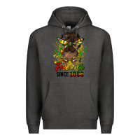 Charcoal Heather free ish since 1865 afro messy bun Premium Hoodie - HRA Design Shop