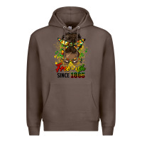 Coffee free ish since 1865 afro messy bun Premium Hoodie - HRA Design Shop