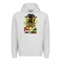 Dove Grey free ish since 1865 afro messy bun Premium Hoodie - HRA Design Shop
