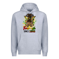 Heather Grey free ish since 1865 afro messy bun Premium Hoodie - HRA Design Shop