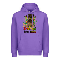 Purple free ish since 1865 afro messy bun Premium Hoodie - HRA Design Shop