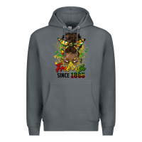Rock free ish since 1865 afro messy bun Premium Hoodie - HRA Design Shop