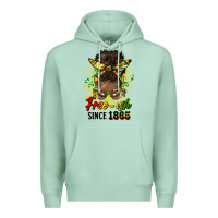 Seafoam free ish since 1865 afro messy bun Premium Hoodie - HRA Design Shop