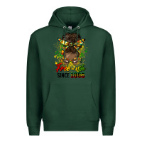 Sports Green free ish since 1865 afro messy bun Premium Hoodie - HRA Design Shop