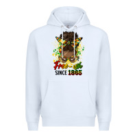 White free ish since 1865 afro messy bun Premium Hoodie - HRA Design Shop