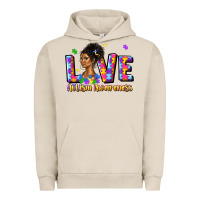 Pigment French Oak love autism awareness Urban Hoodie - JahusDesignShop