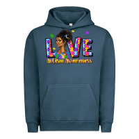 Pigment Midnight Navy love autism awareness Urban Hoodie - JahusDesignShop