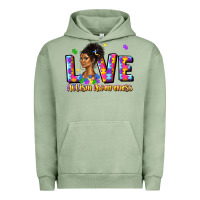 Pigment Oil Green love autism awareness Urban Hoodie - JahusDesignShop