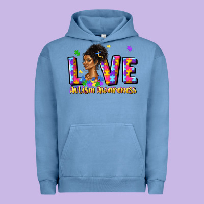 Love Autism Awareness Urban Hoodie Designed By Jahusdesignshop
